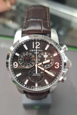 Certina DS Podium GMT Cronógrafo Marrón