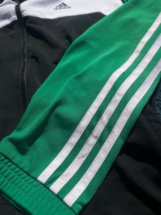 Chaqueta Adidas 3 Rayas Negra Verde Track Jacket