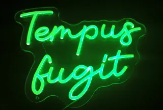 Lampada Neon LED "TEMPUS FUGIT"