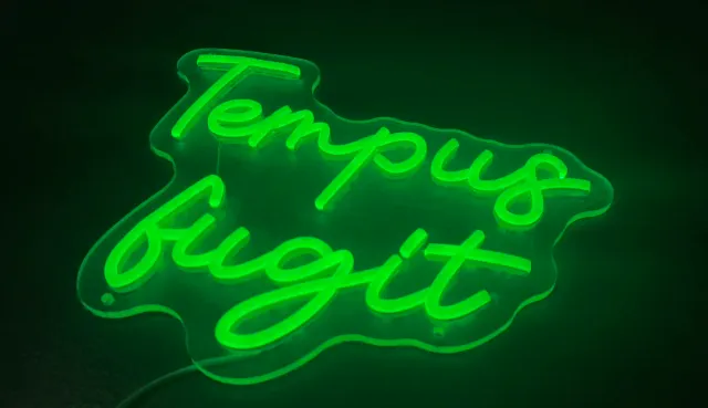 Lampada Neon LED "TEMPUS FUGIT"