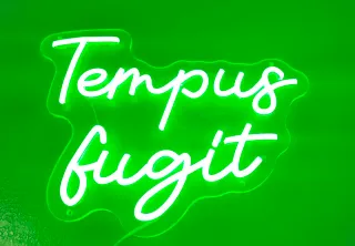 Lampada Neon LED "TEMPUS FUGIT"