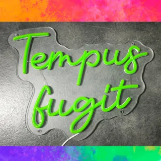 Lampada Neon LED "TEMPUS FUGIT"