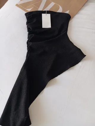 Top bandeau Zara negro