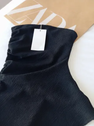 Top bandeau Zara negro