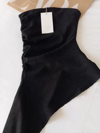 Top bandeau Zara negro