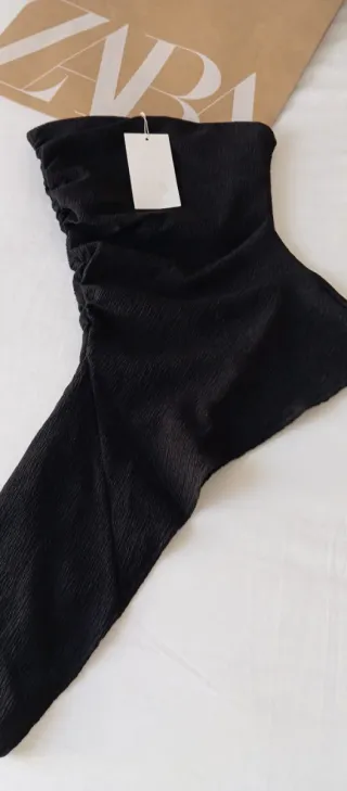 Top bandeau Zara negro