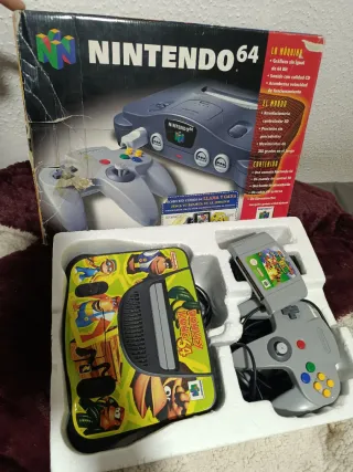 Pacchetto Nintendo 64 con scatola e accessori