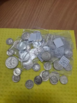 Lotto di 45 monete d'argento