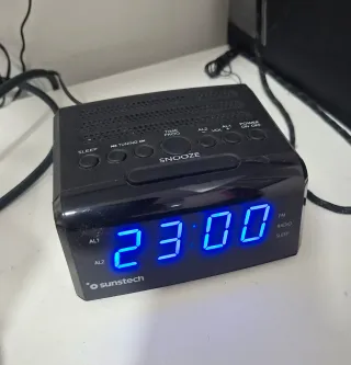 Radio Reloj Despertador Sunstech Negro