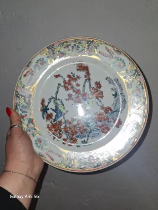 3 Piatti Cinesi Decorati Hand Painted