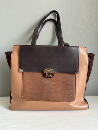 Borsa Carpisa Beige e Camoscio Marrone