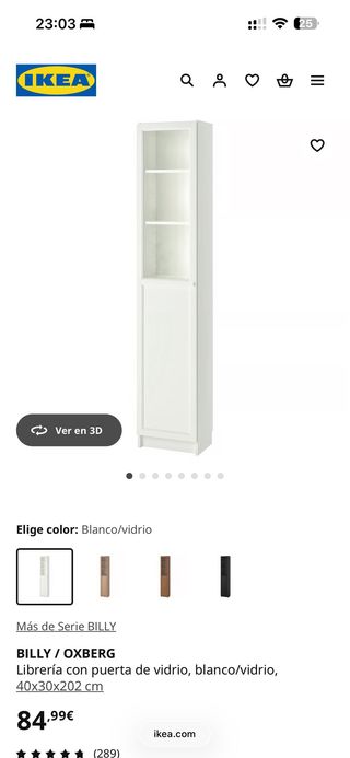 Librería BILLY / OXBERG Ikea Blanca