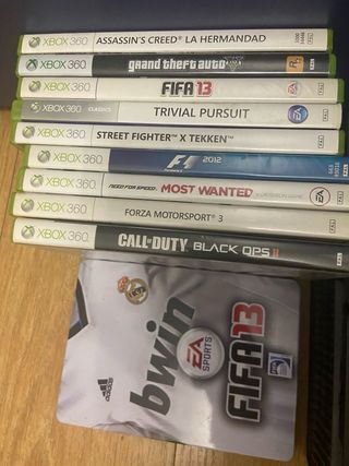 Xbox 360 256GB - 2 mandos y 9 juegos