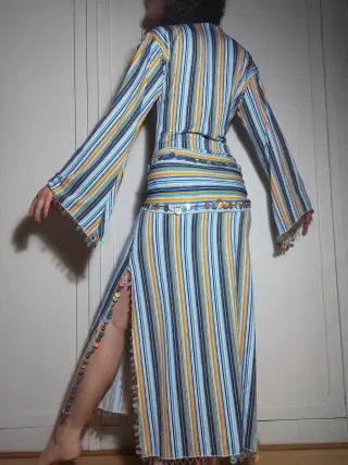 Túnica Galabeya a Rayas Danza Oriental Folklore