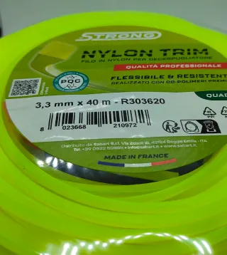 Filo Nylon STRONG Quadrato 3,3mm x 40m
