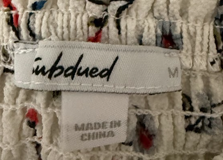 Top fruncido floral Subdued S