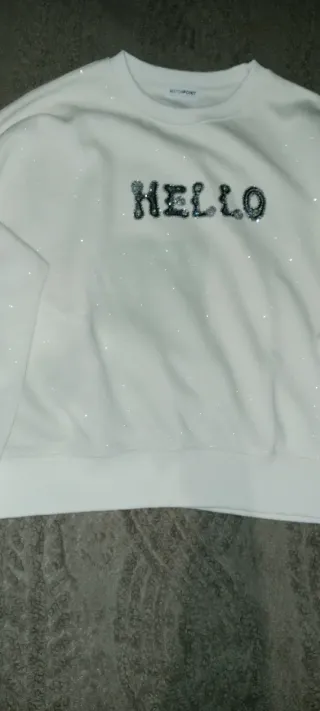 Sudadera Blanca MATCHPOINT con Brillo