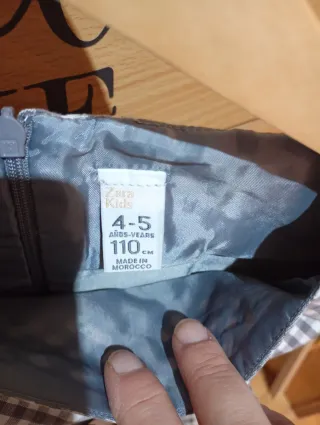 Vestido de cuadros con lazo