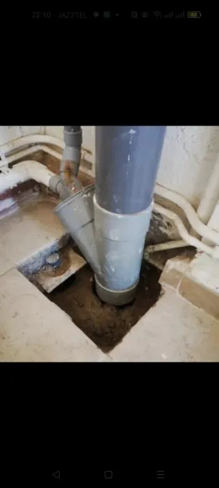 Sustitucion de bajantes de uralita a PVC