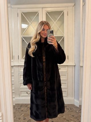 Abrigo Piel Auténtica Margome Negro