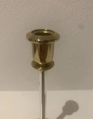 Piccolo Portacandele in Acciaio Anni '90