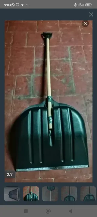 Pala para nieve negra