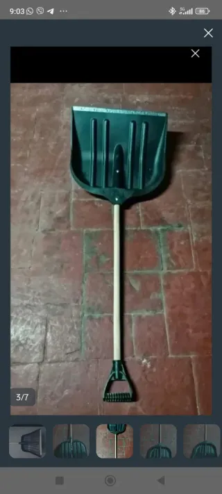 Pala para nieve negra