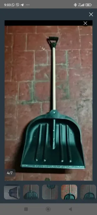 Pala para nieve negra