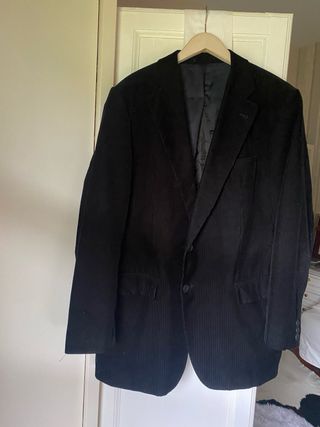 Chaqueta de pana negra