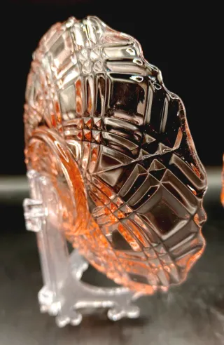 Platos Vintage Vidrio Selenio Rosa