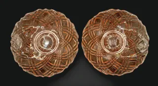 Platos Vintage Vidrio Selenio Rosa