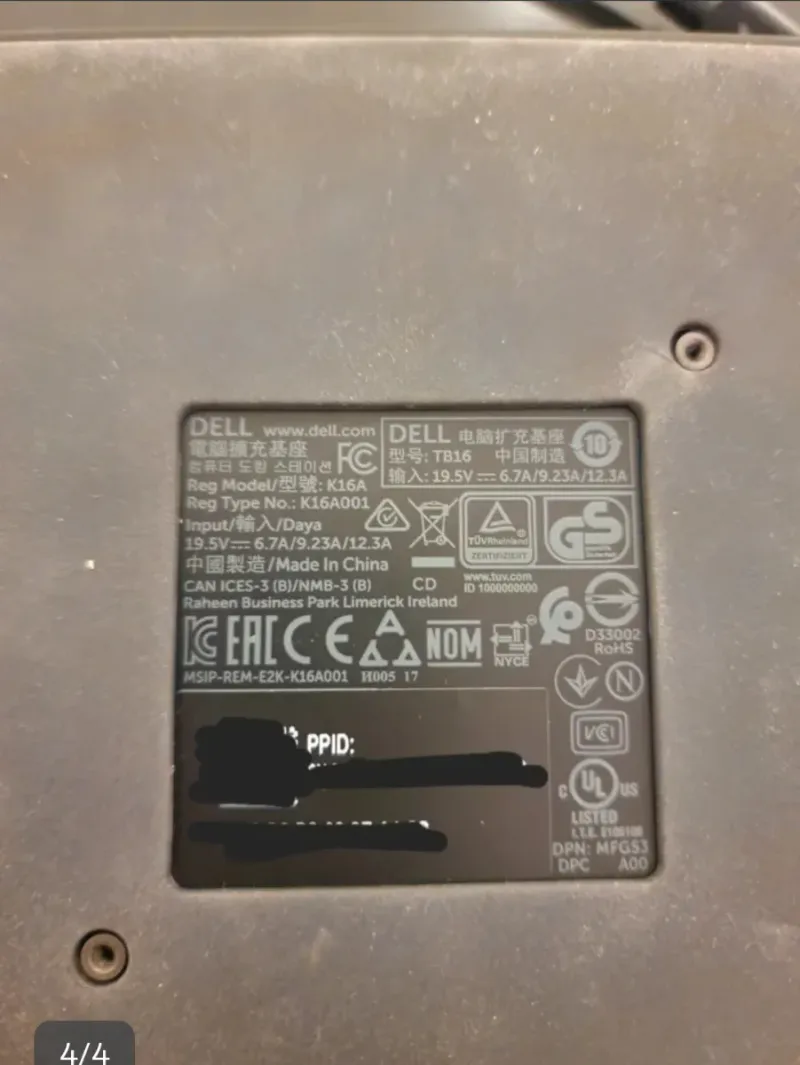 Dell TB16 Docking Station afbeelding 4
