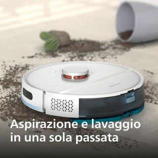Philips Robot Aspirapolvere e Lavapavimenti Bianco