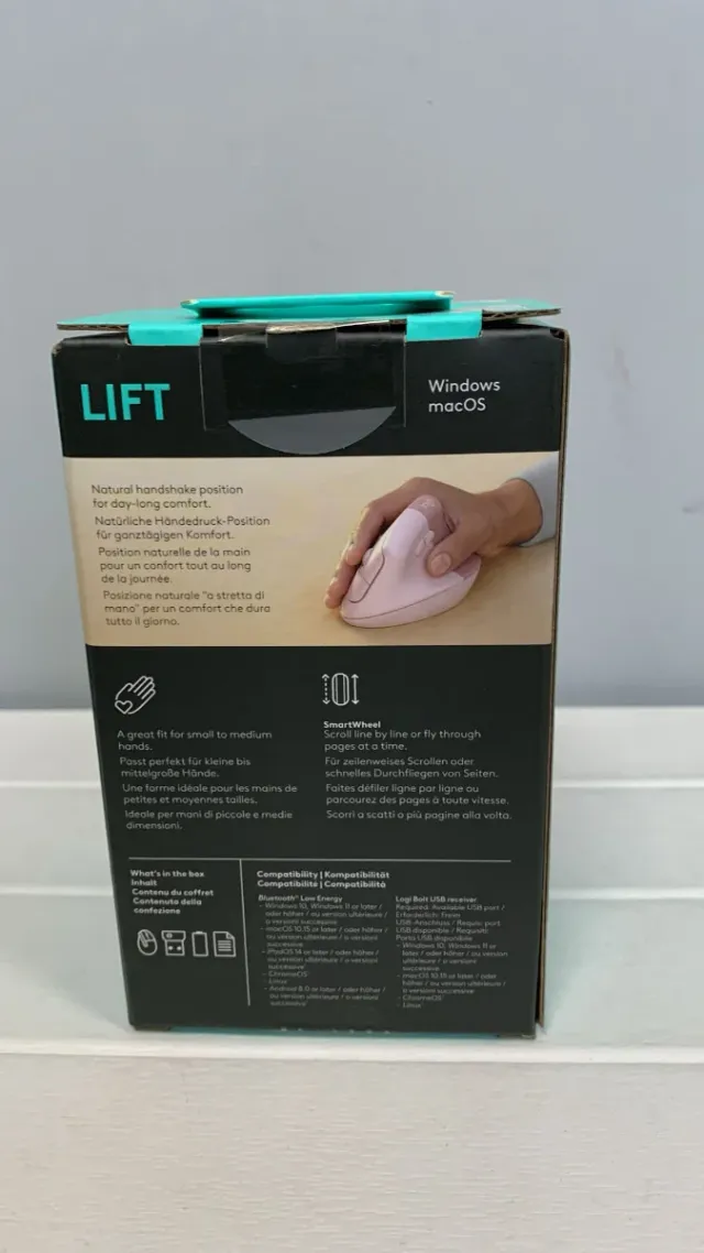 Logitech Lift Ratón Ergonómico Vertical Rosa