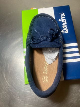 Zapatos niño azul 22