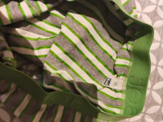 Slip Set rayas gris y verde