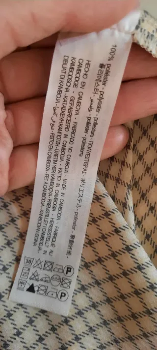 Blusa Zara Cuello Drapeado Cuadros