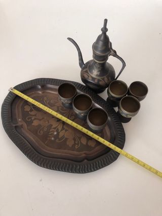 Juego té vintage jarra y 6 copas