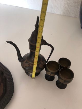Juego té vintage jarra y 6 copas