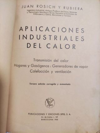 Aplicaciones Industriales del Calor - J. Rosich
