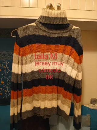 Jersey punto cuello alto talla M