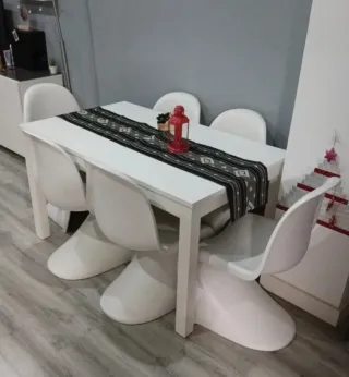 Silla Panton Blanca Diseño Curvo Replica