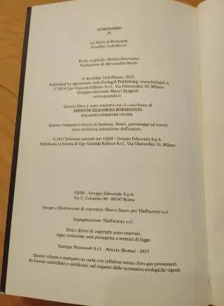 Arnaldur Indridason, Le Notti Di Reykjavik