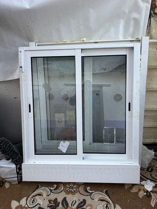 Ventanas correderas de aluminio blanco