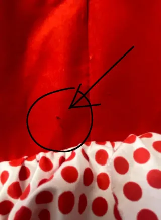 Traje de flamenca rojo y blanco