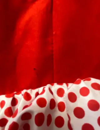 Traje de flamenca rojo y blanco