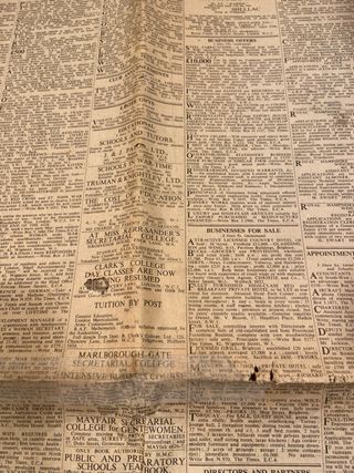 Periódico The times Segunda Guerra Mundial 1941.