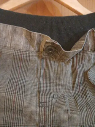 Falda mini cuadros grises