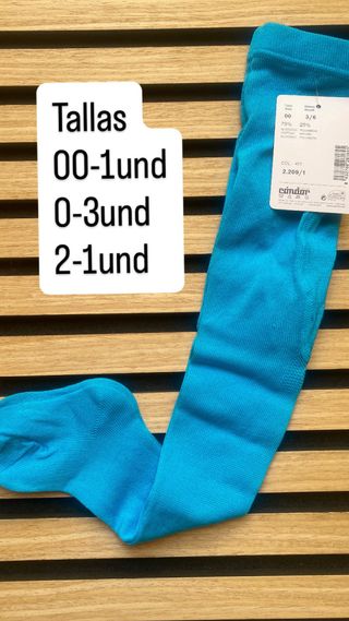 Leotardo de hilo liso turquesa  Condor