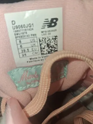 New Balance 9060 Donna 39.5 Rosa Grigie